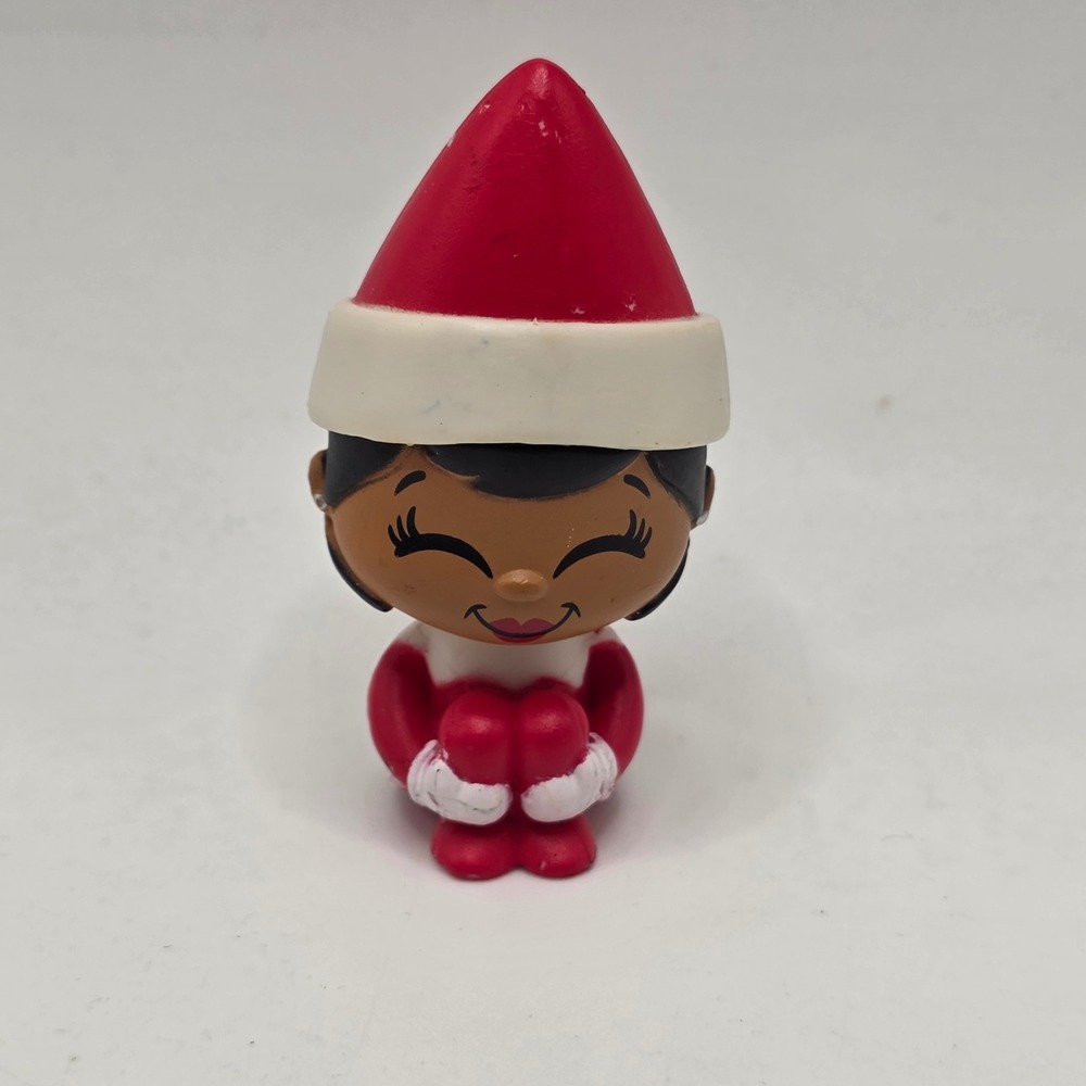 Elf on the Shelf Scout Elf Girl Mini Figure Red White Holiday Decor Miniature